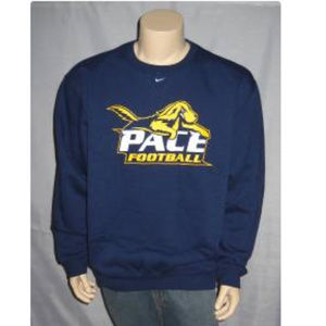 NIKE Pace University FOOTBALL Crew Sweatshirt Setters Navy Blue Adult Sizes